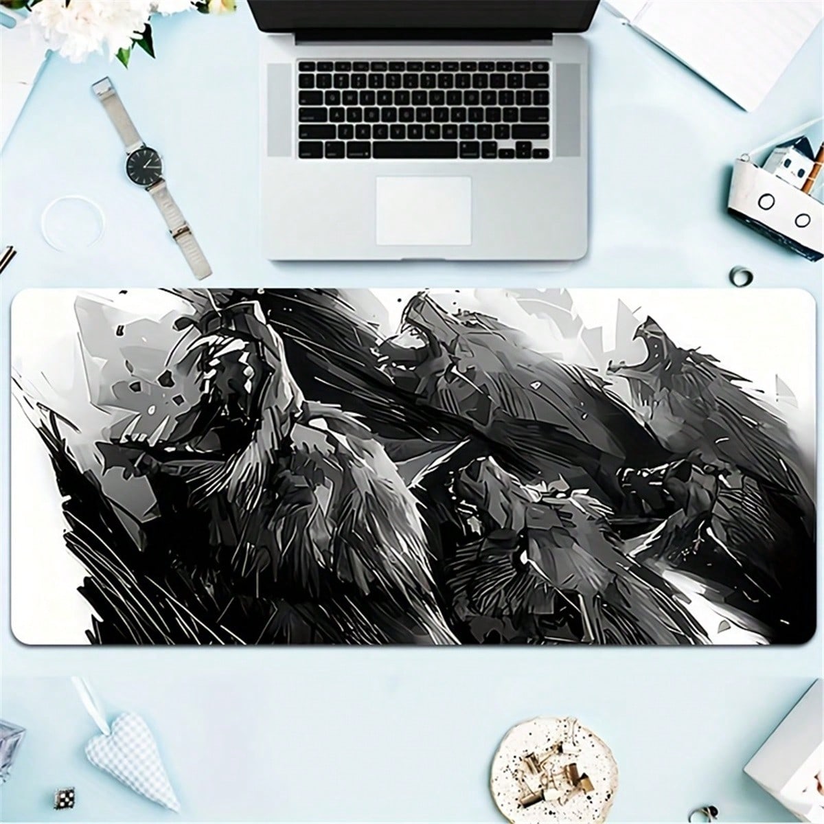 Desk Setup Pc And Laptop - Duża podkładka na biurko z motywem