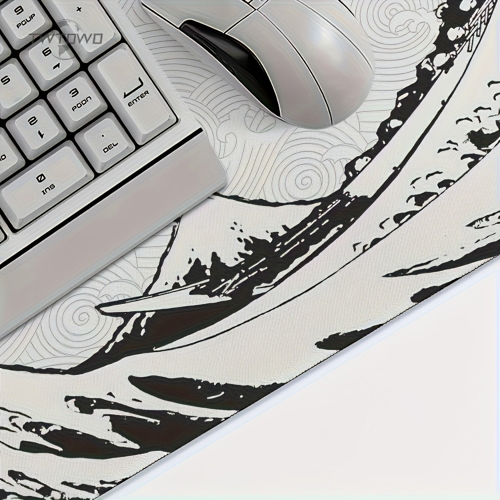 Czarno-biała mata na biurko XX – Desk Setup Pc And Laptop recenzja i cena