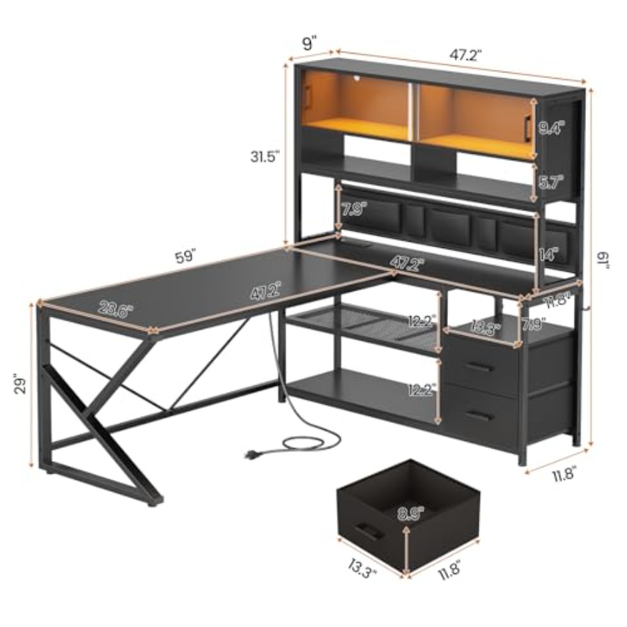 Biurko gamingowe w kształcie l – Desk Setup L Shaped recenzja i cena